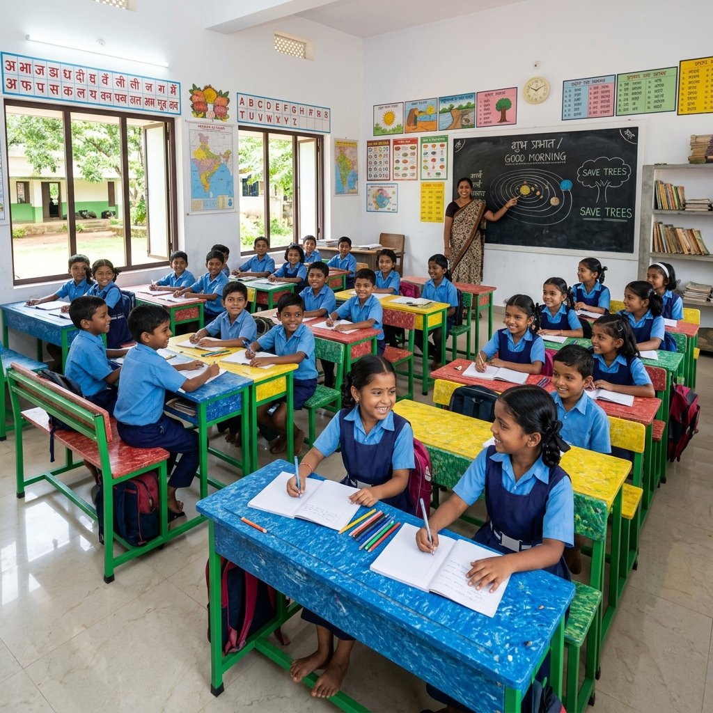 Recycled Plastic Sheet Furniture and School Desks